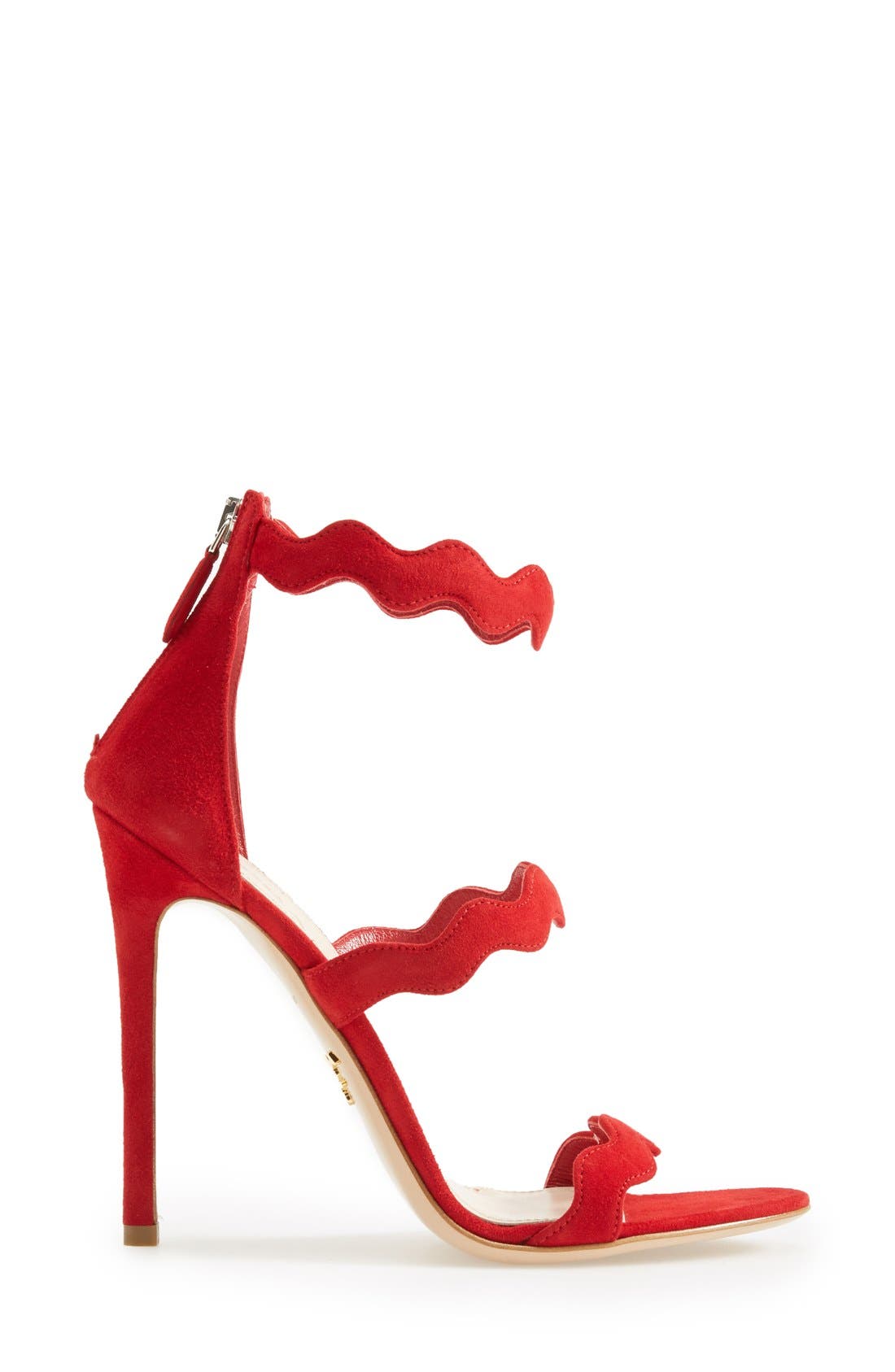 Prada Suede Ankle Strap Sandal, Alternate, color, 