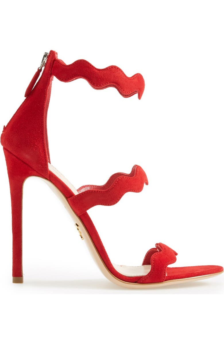 Prada Suede Ankle Strap Sandal, Alternate, color,