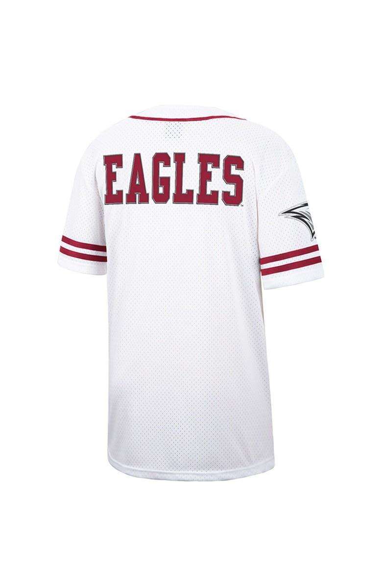 COLOSSEUM Men's Colosseum White North Carolina Central Eagles Free Spirited Mesh Button-Up Baseball Jersey, Alternate, color, White