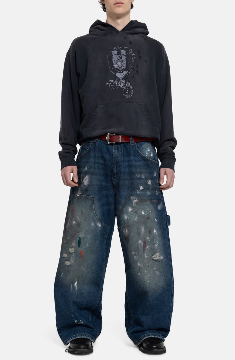 JADED LONDON Cinch Painter Baggy Jeans, Alternate, color, Blue