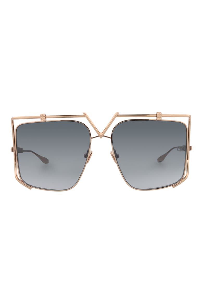 59mm Square Sunglasses, Main, color, GOLD GOLD GREY