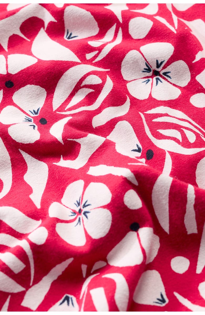 Seasalt Cornwall Pier View Jersey Fit & Flare Dress, Alternate, color, Collaged Floral Scarlet Chalk