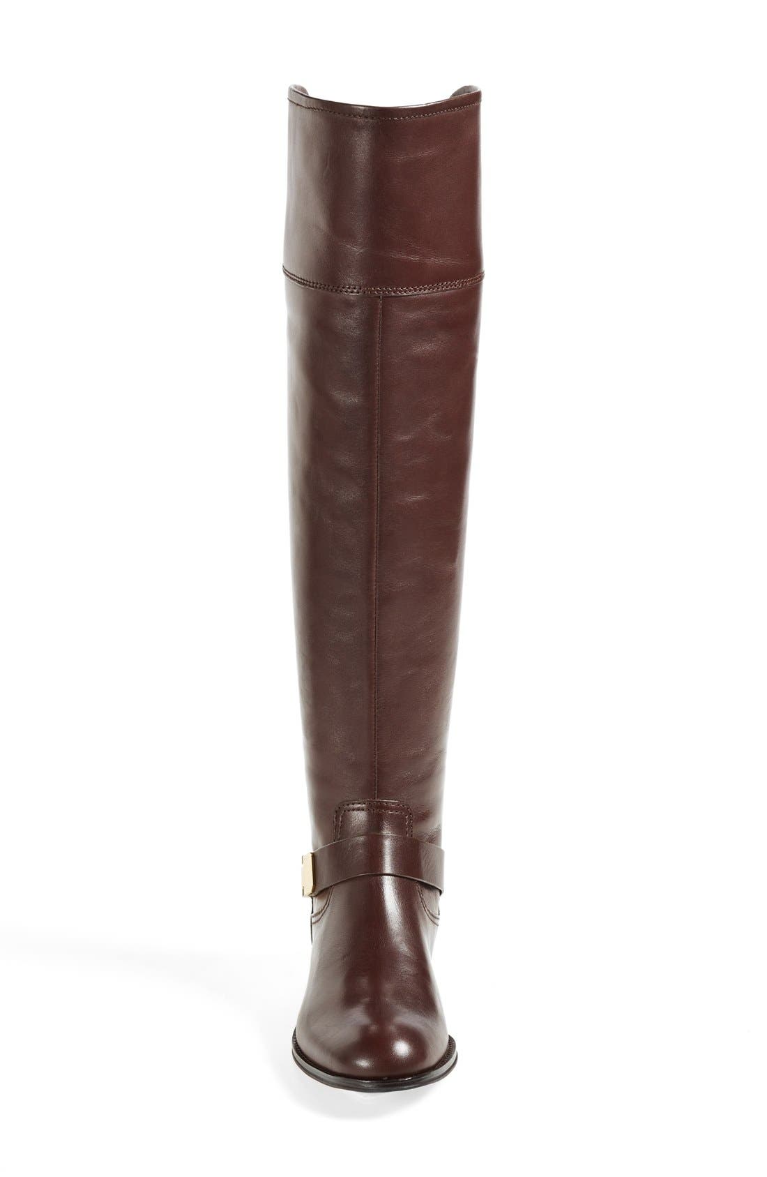 'Madeleine' Over the Knee Leather Boot, Alternate, color, CHESTNUT