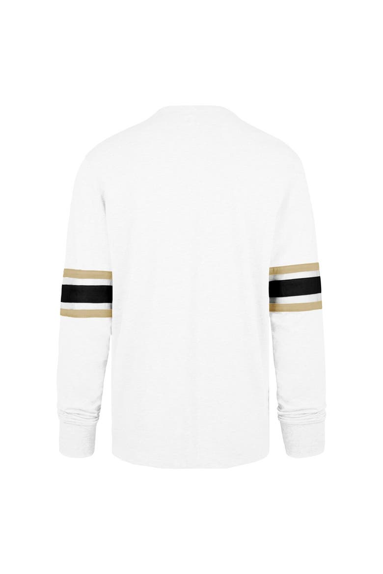 Men's '47 White New Orleans Saints Gridiron Premier Brex Long Sleeve T-Shirt, Alternate, color, White