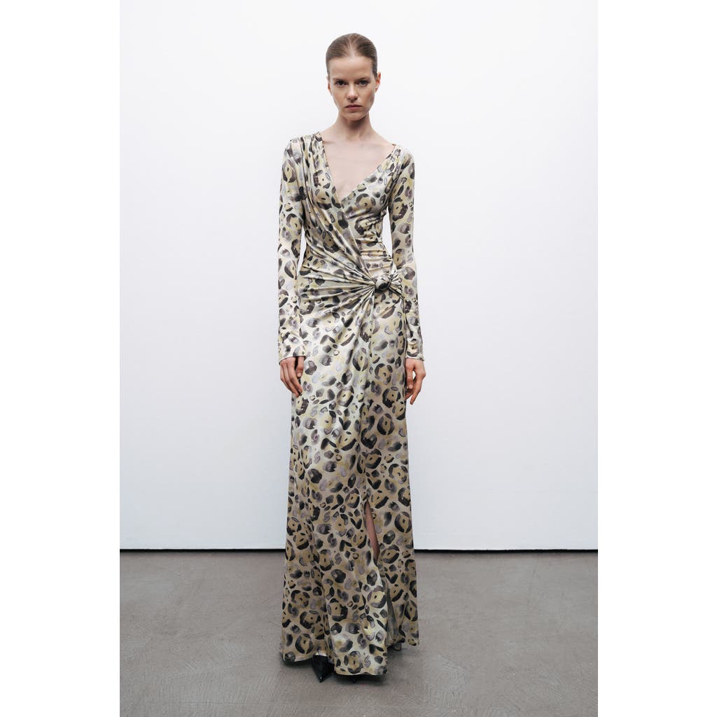 Nocturne Twist Detail Maxi Dress In Multi-colored