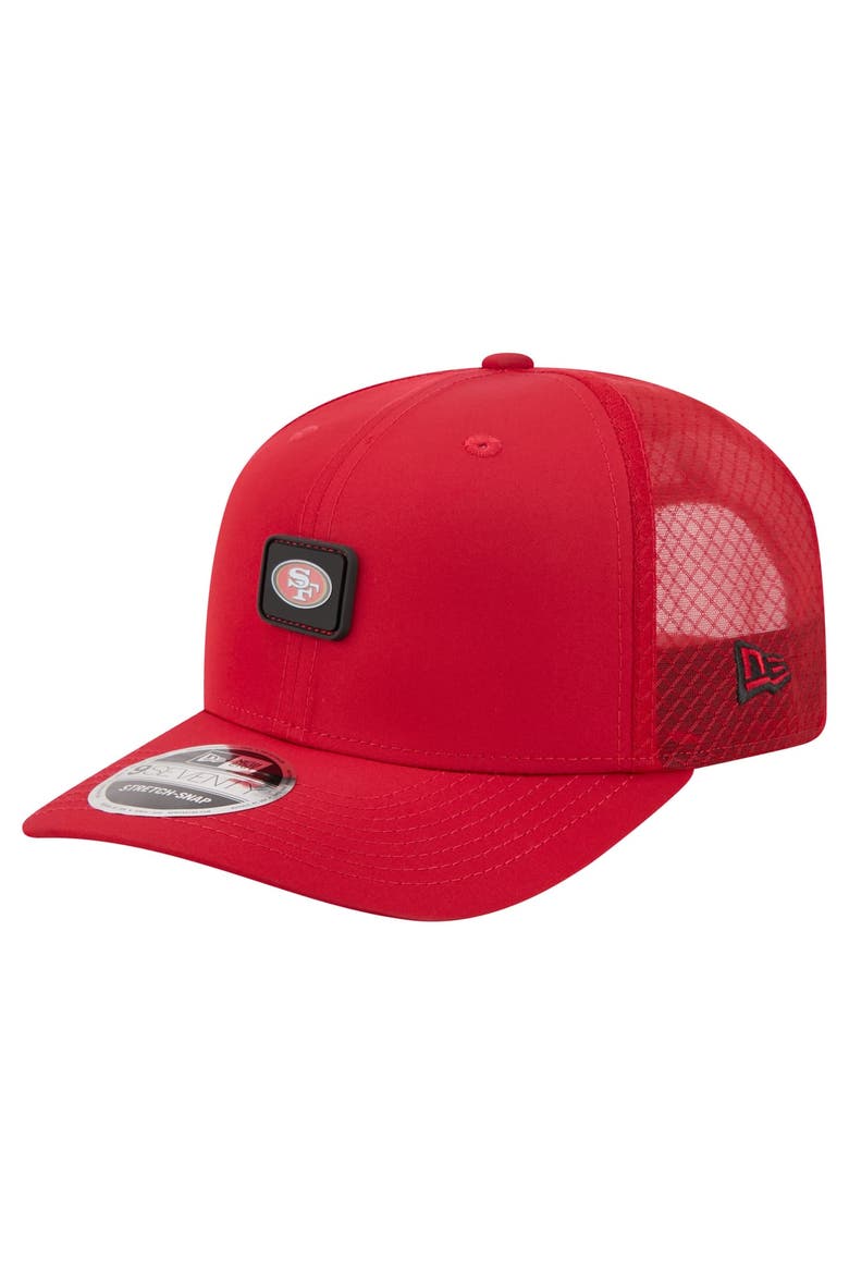 Men's New Era Scarlet San Francisco 49ers Micro Badge 9SEVENTY Adjustable Hat, Main, color, Scarlet