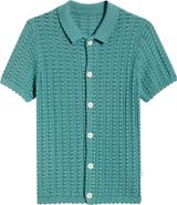 MAVRANS Salt Water Knit Button-Up Shirt