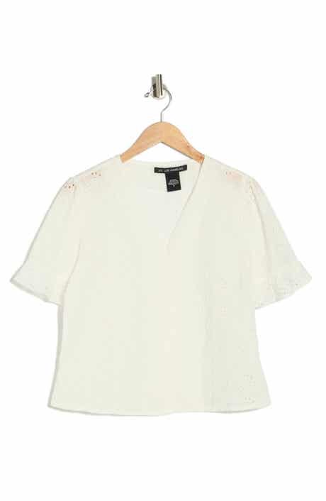 Forgotten Grace Cotton Broderie Anglaise Button-Up Top