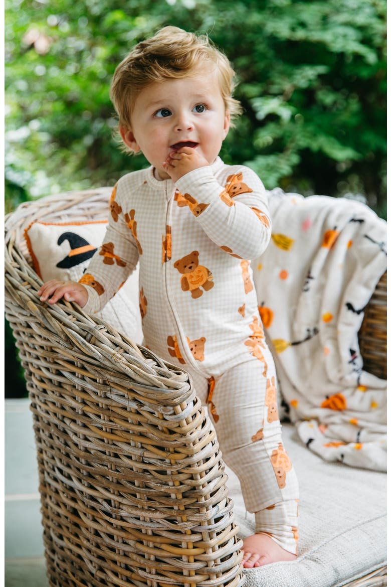 Little Boo Bear Gingham Romper, Alternate, color, Gingham Little Boo Bear