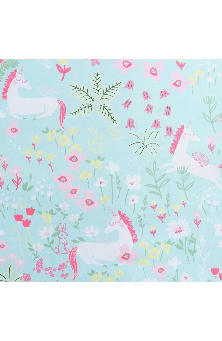 Laura Ashley Magical Unicorns 3-Piece Twin Microfiber Comforter & Sham Set, Alternate, color, Bright Blue