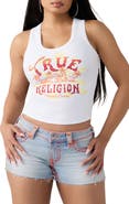 True Religion World Tour Logo Cotton Graphic Tank