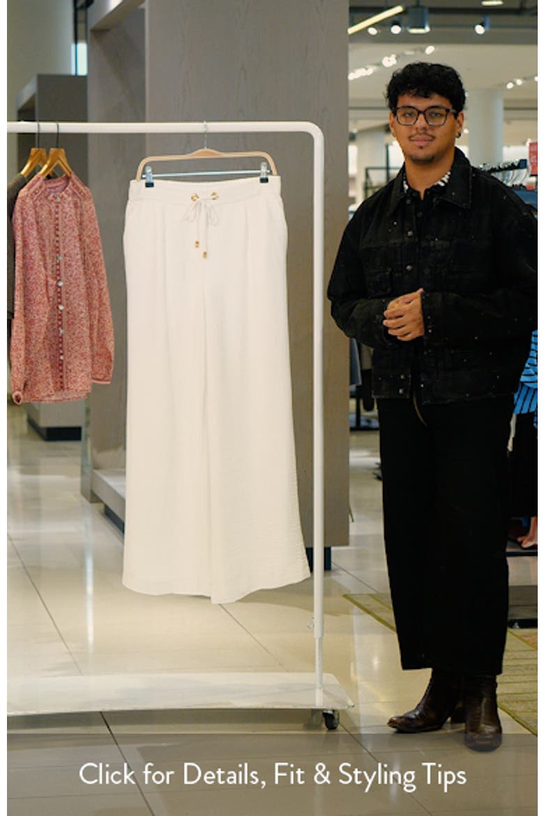Crinkle Tie Waist Wide Leg Pants video