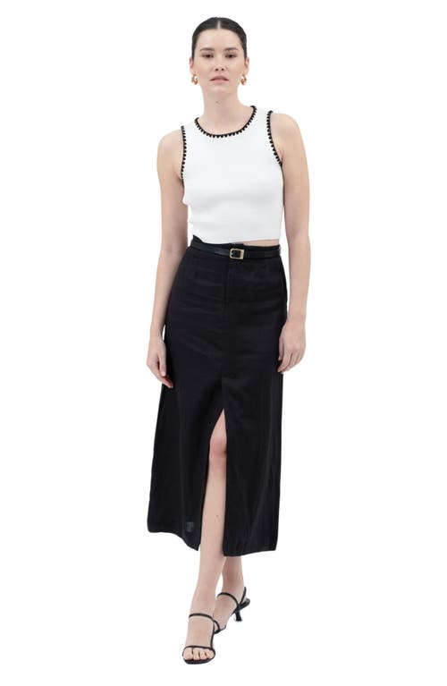 BLU PEPPER BLU PEPPER CONTRAST TRIM SLEEVELESS TOP