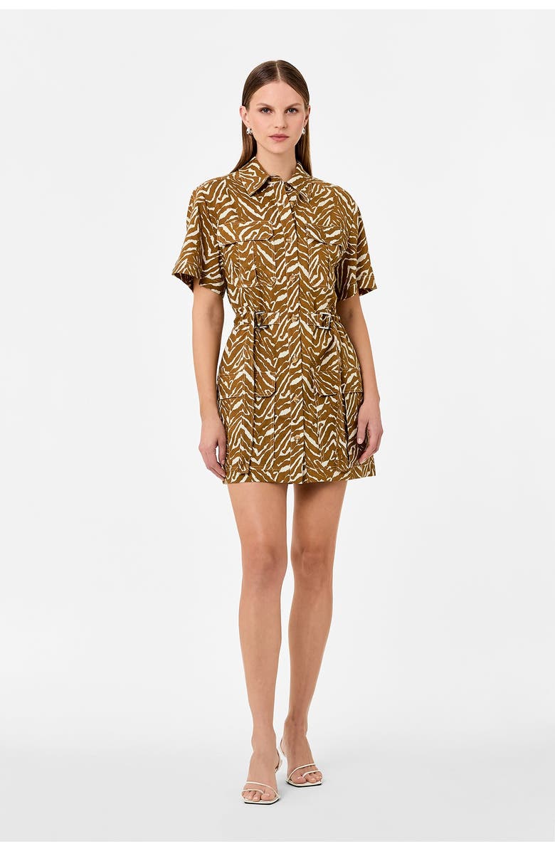 NICHOLAS Rianne Print Dress, Main, color, Abstract Zebra
