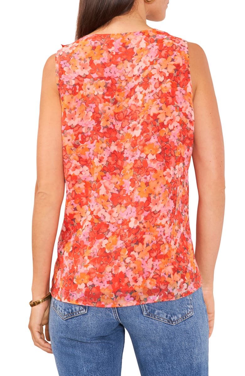 Vince Camuto Watercolor Print Sleeveless Top, Alternate, color, 