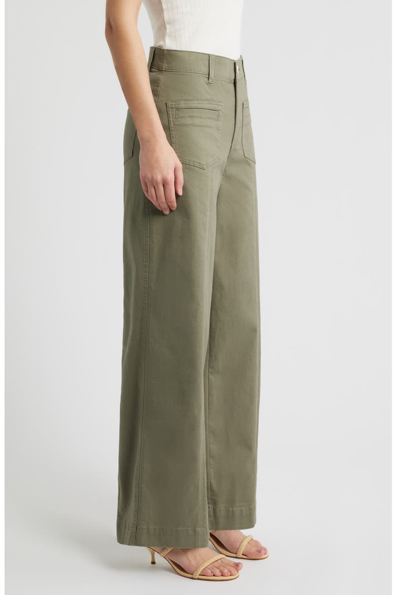 Skyrise Patch Pocket Wide Leg Pants, Alternate, color, LAUREL OAK