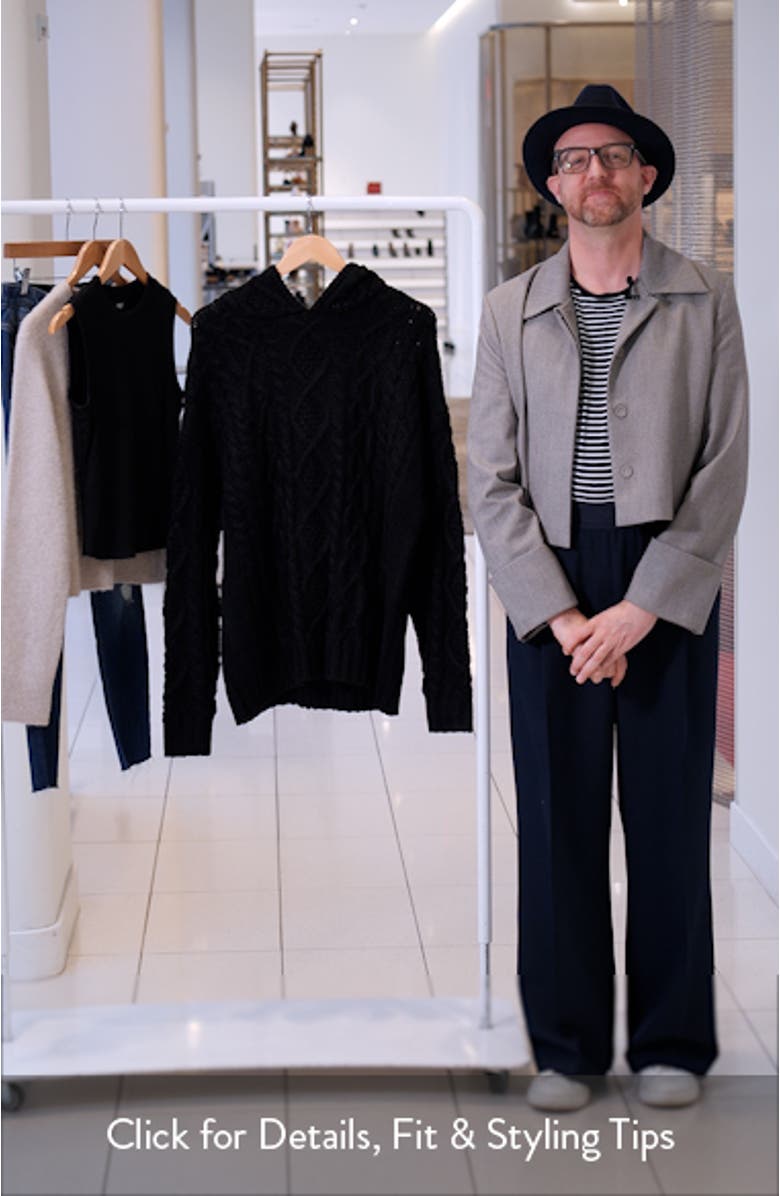 Oversize Cable Knit Hoodie, sales video thumbnail