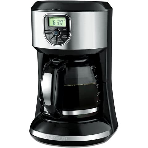 12 Cup Programmable Coffeemaker in Black and Silver