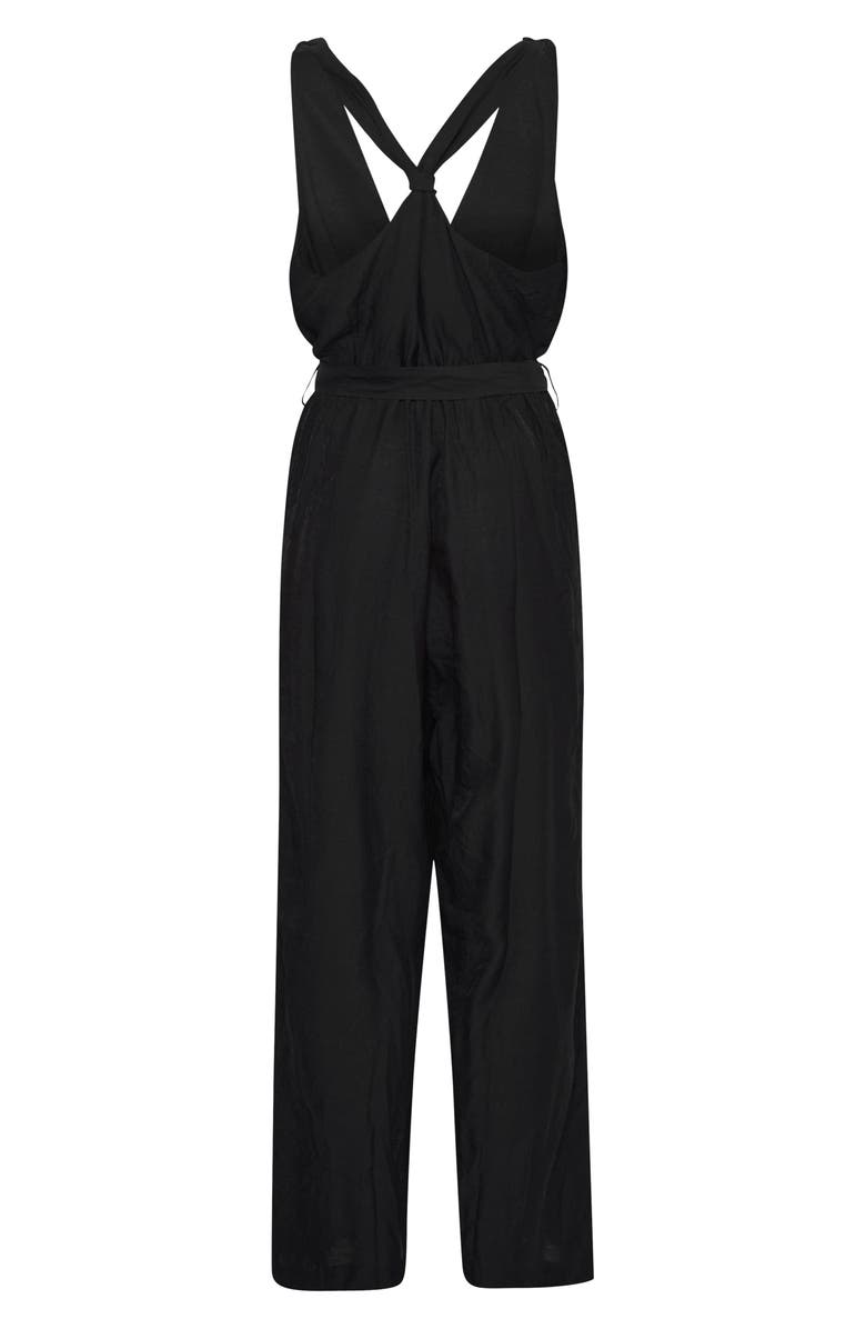 ICHI Taneesa Jumpsuit, Alternate, color, Black