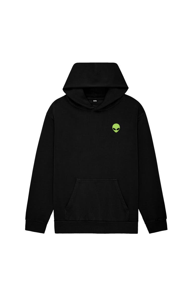 Dalix Alien Midweight Relaxed Hoodie, Main, color, Black