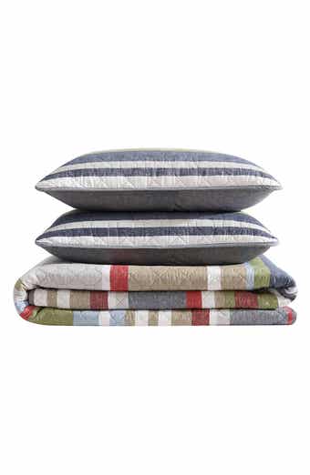 Salmon Ladder Cotton Quilt 3-Piece Set