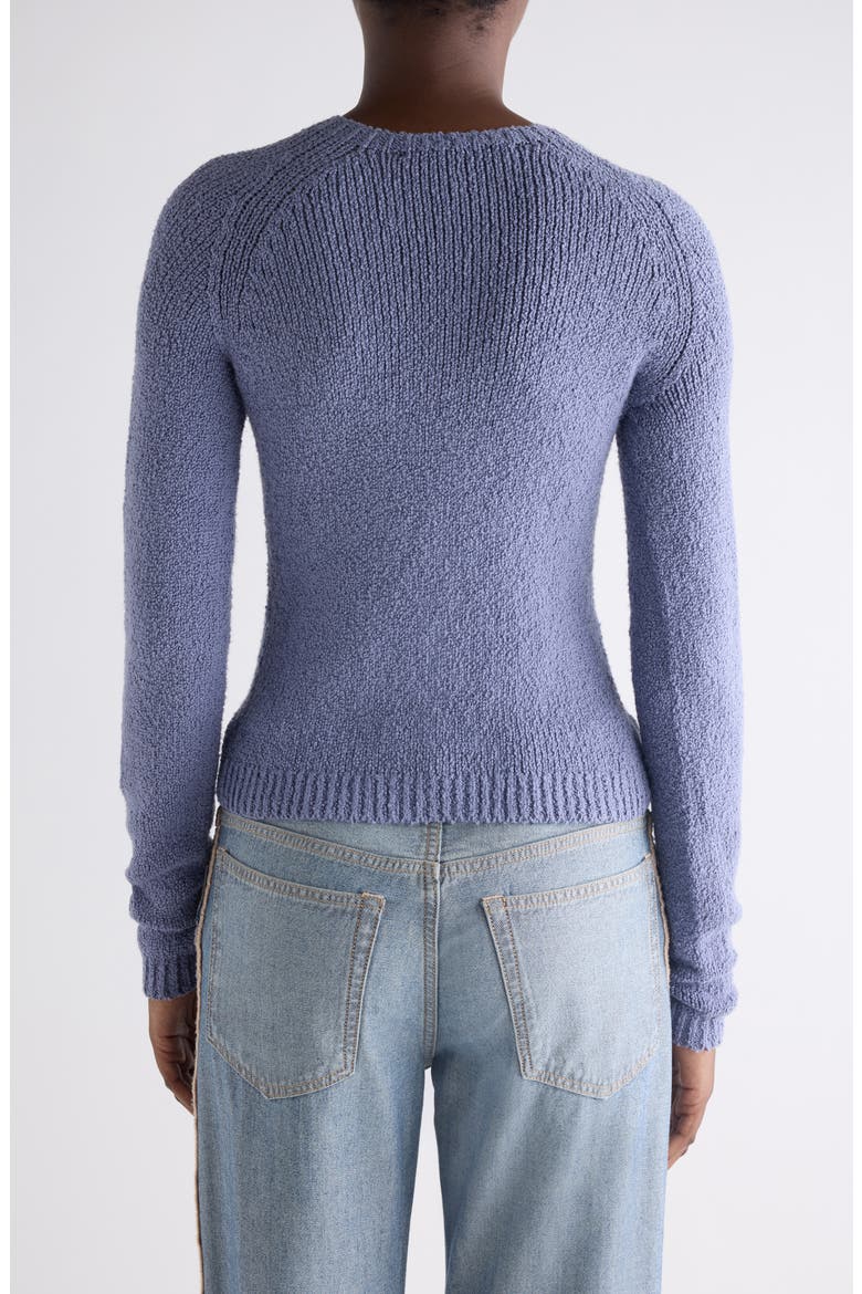 Bouclé Rib Cardigan, Alternate, color, STEEL BLUE