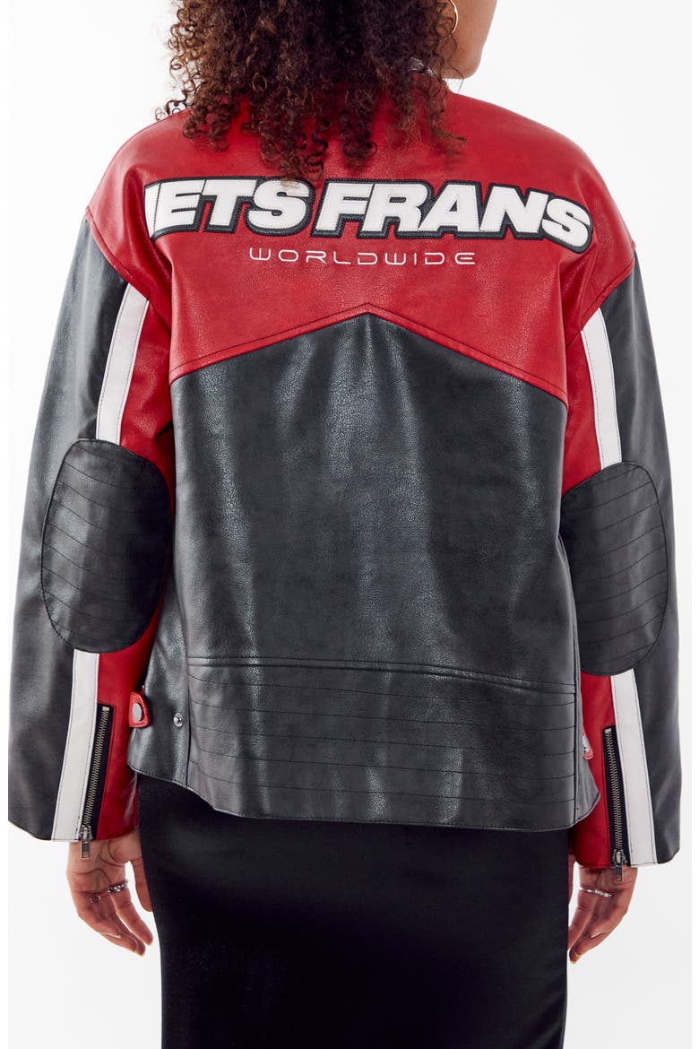 Oversize Moto Jacket, Alternate, color, BLACK
