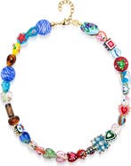 Nialaya Beaded Charm Necklace