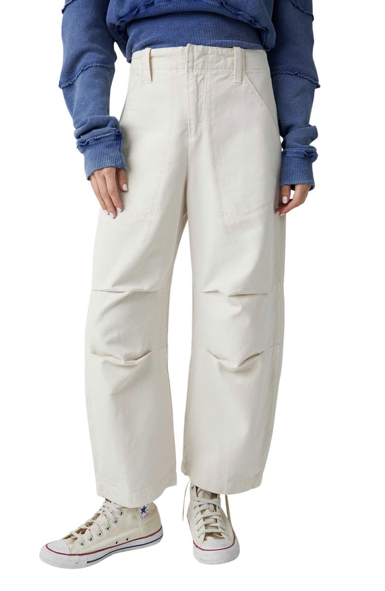 Free People Rock Springs Cotton Ankle Barrel Pants, Main, color,