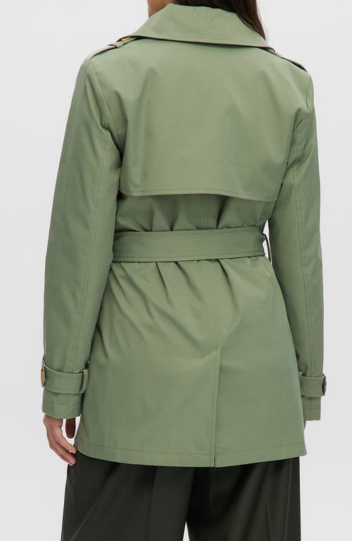 Noize Medium Trench Coat In Moss