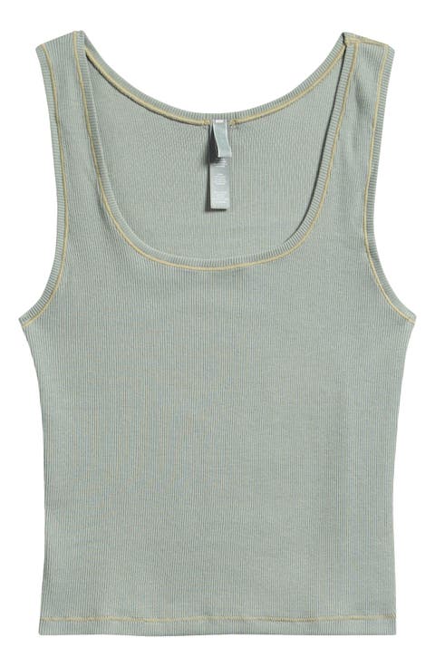Stretch Cotton Rib Tank