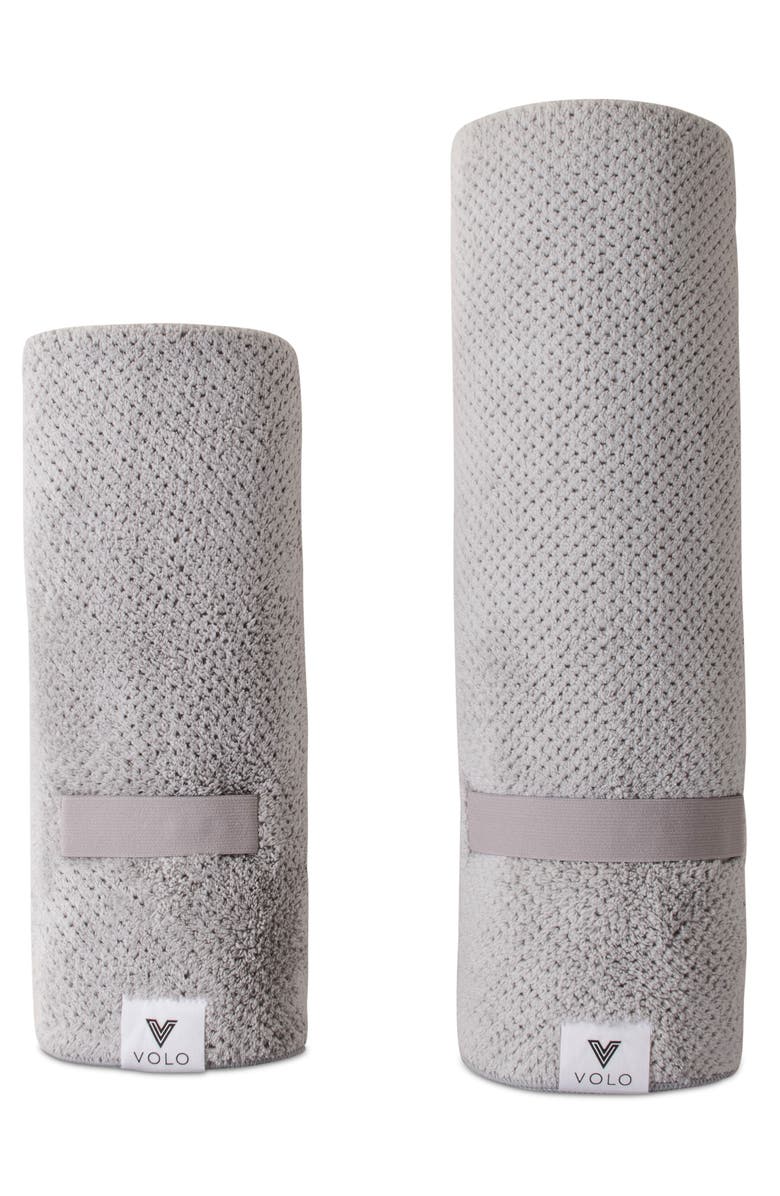 VOLO Super Hero XL Hair Towel, Alternate, color, Luna Gray