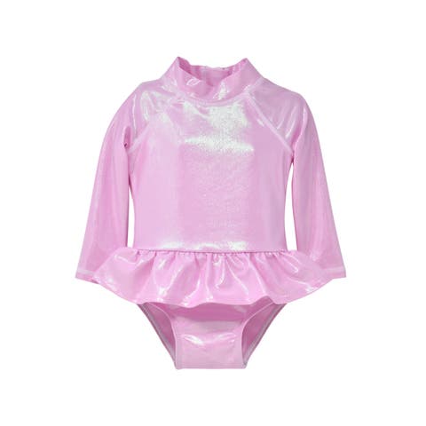 Girls' Sun Protective UPF 50+ Alissa Infant Ruffle Rash Guard Swimsuit