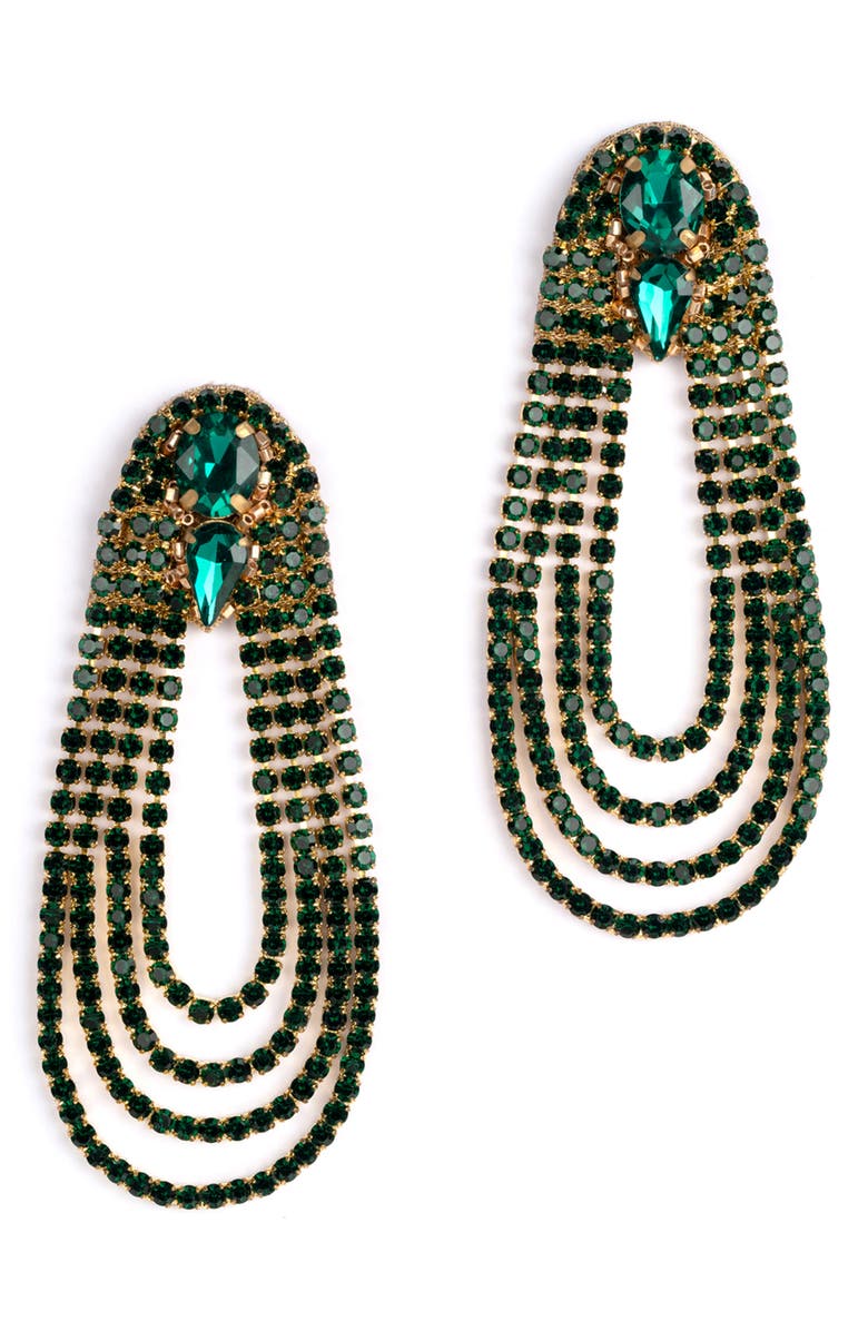 Deepa Gurnani Eliana Crystal Drop Earrings, Main, color, 
