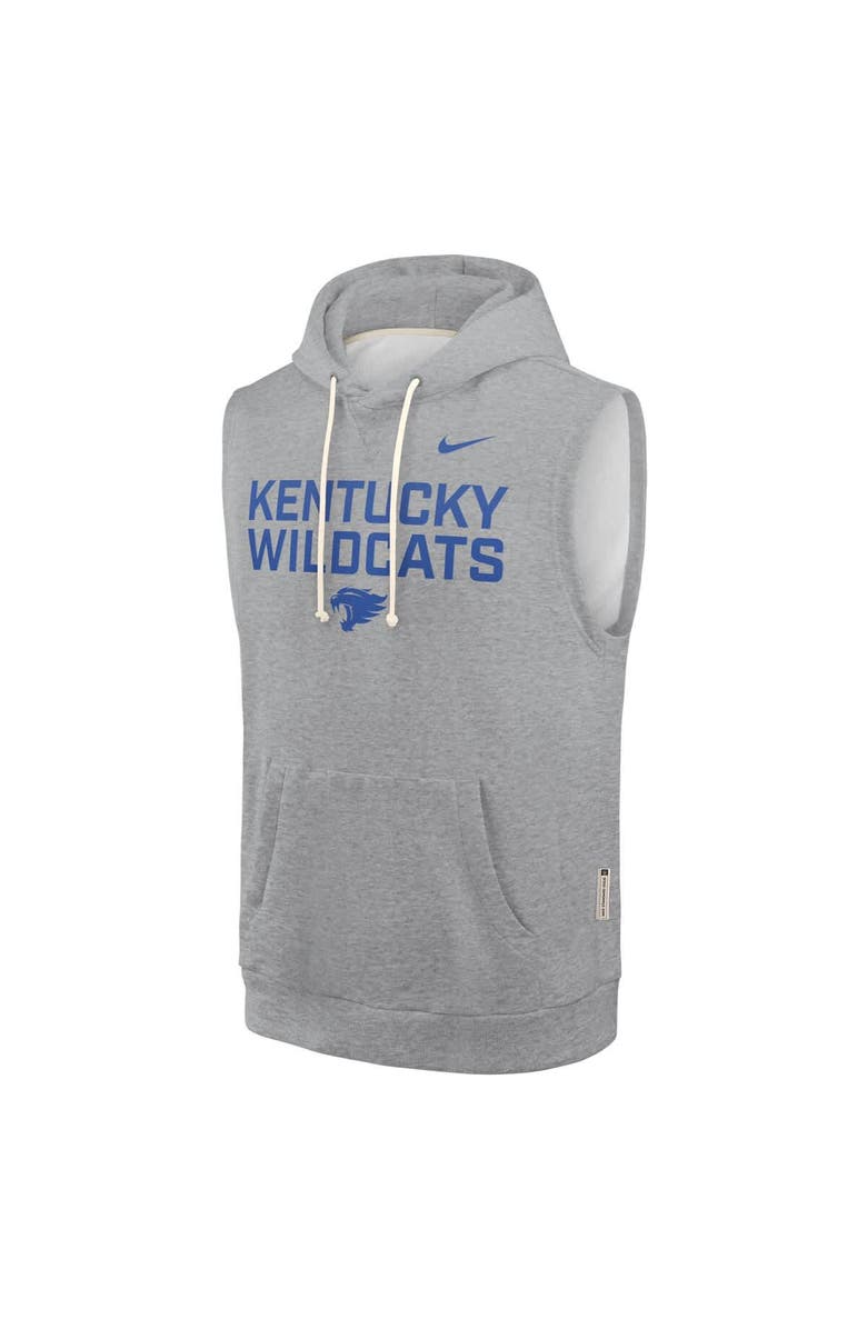 Nike Men's Nike Heather Gray Kentucky Wildcats 2025 Sideline Performance Sleeveless Pullover Hoodie, Alternate, color, Heather Gray