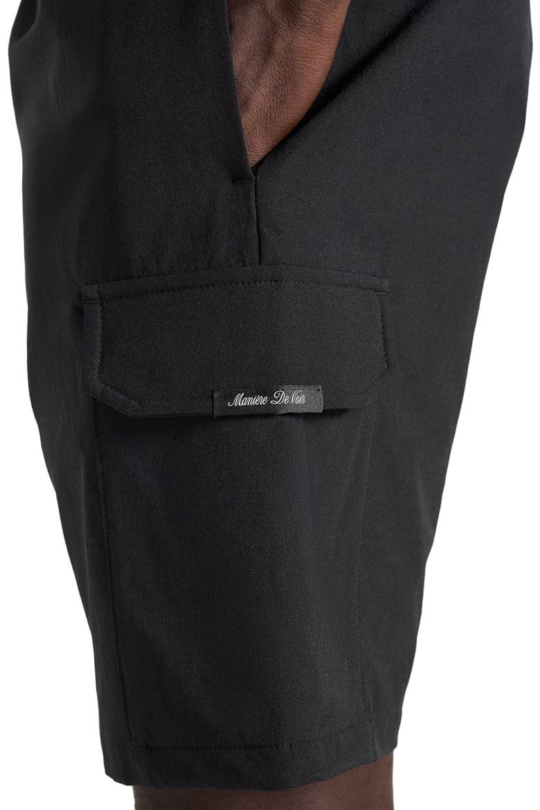 Dimitri Technical Cargo Shorts, Alternate, color, Black