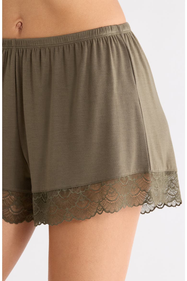 Moonlight Eco Lace Short Pajamas, Alternate, color, OLIVE SARMA
