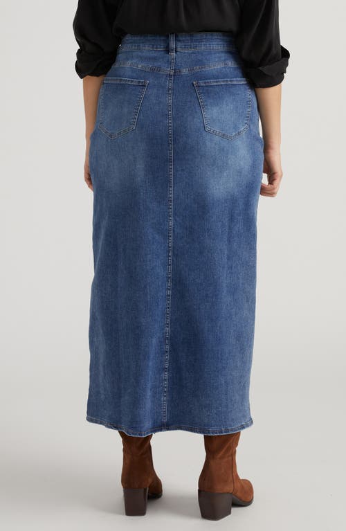 Universal Standard Denim Maxi Skirt In Blue