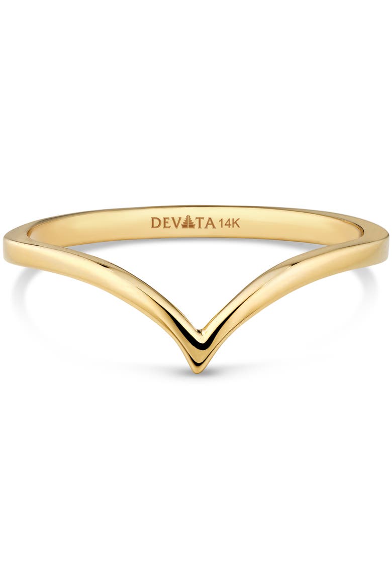 Chevron Ring in 14K Gold, 6mm, Main, color, Yellow Gold
