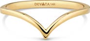 DEVATA Chevron Ring in 14K Gold, 6mm