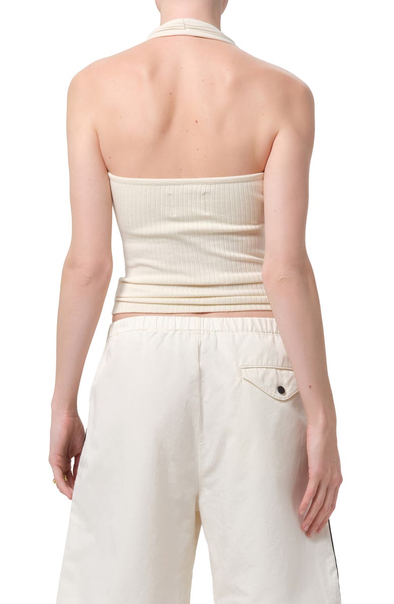 Citizens of Humanity Thea Rib Knit Halter Top, Alternate, color, Pashmina Off White