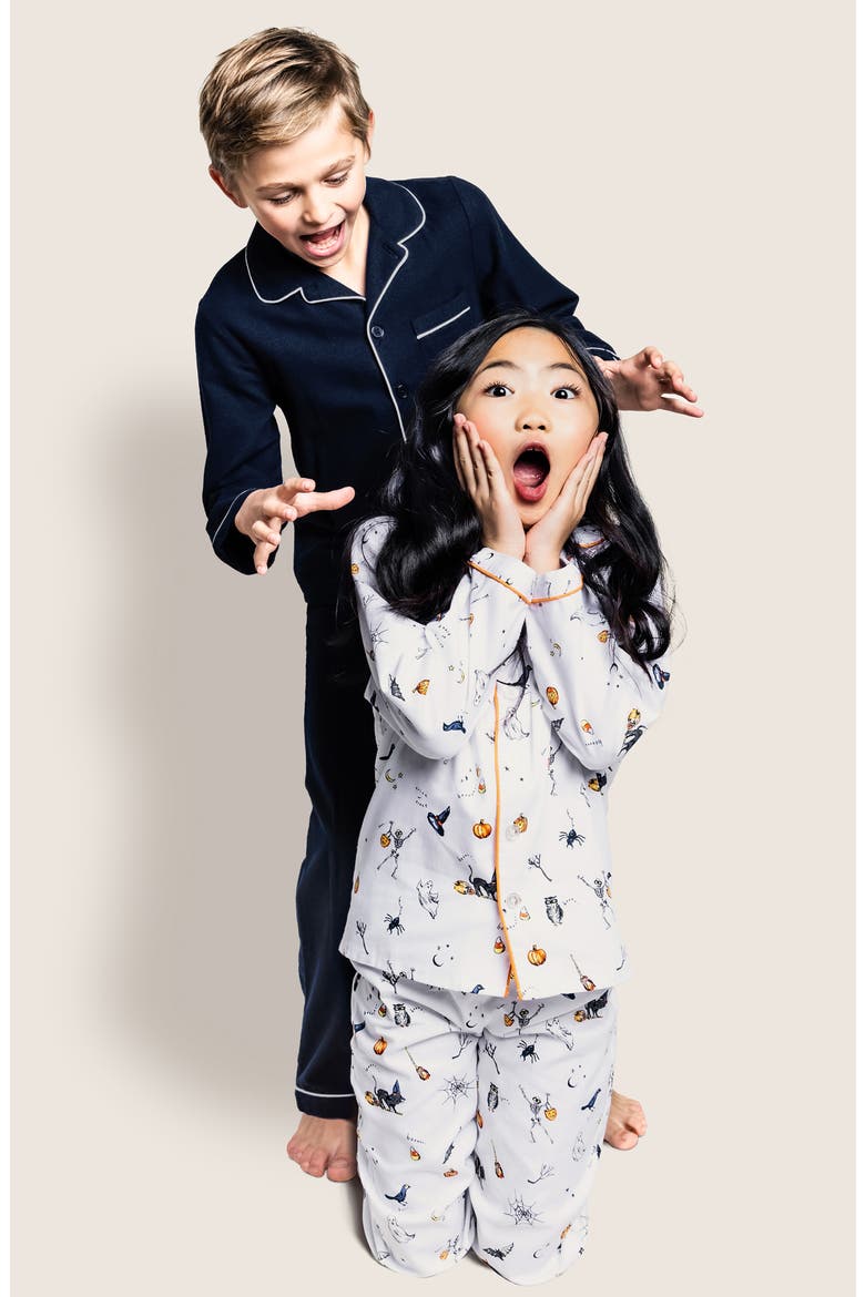 Kids' Trick or Treat Two-Piece Pajamas, Alternate, color, WHITE