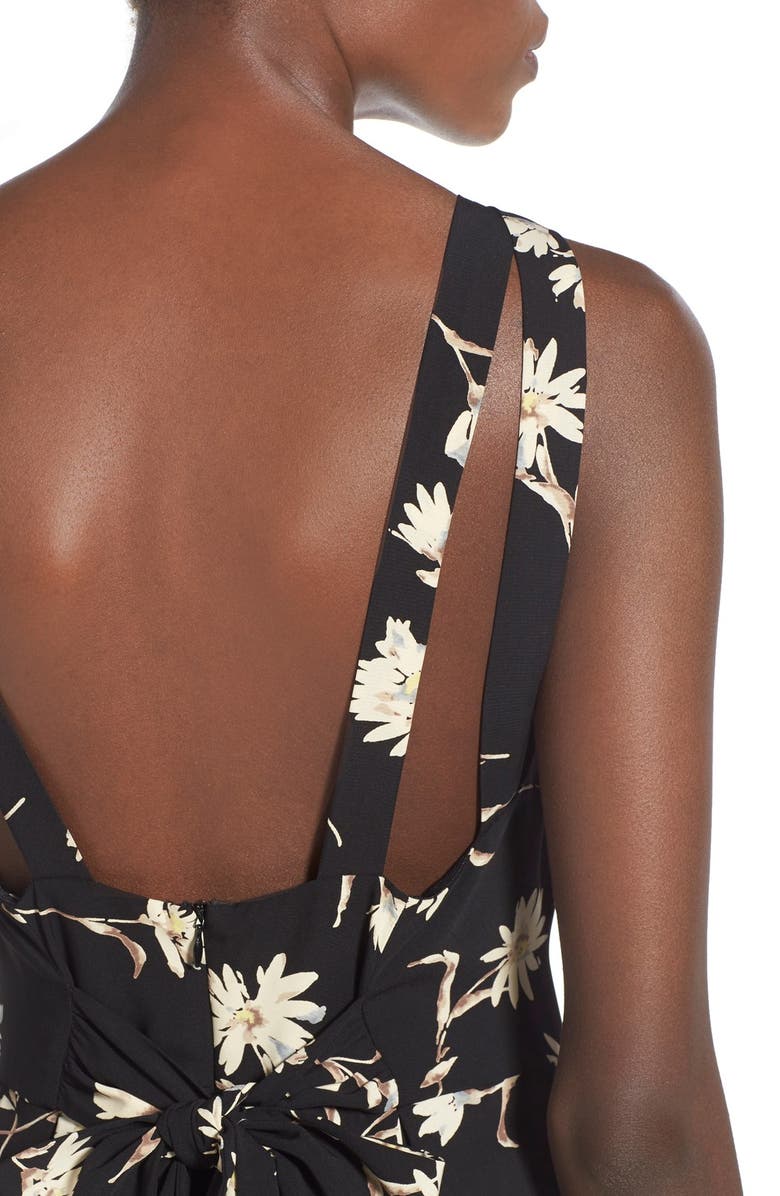 ASTR the Label ASTR Bow Back Print Romper, Alternate, color, 