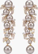 Modenaire Elegant Pearl Crystal Drop Earrings