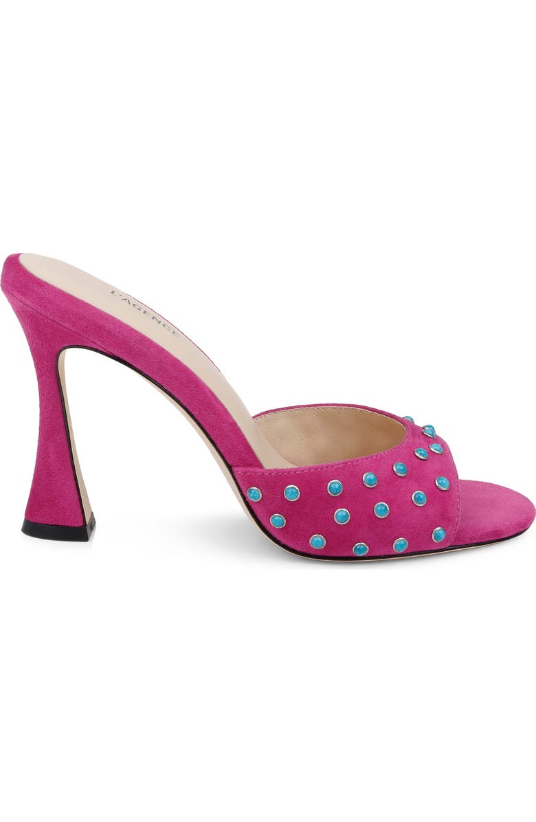 L'AGENCE Lucienne Sandal, Alternate, color, Magenta Suede