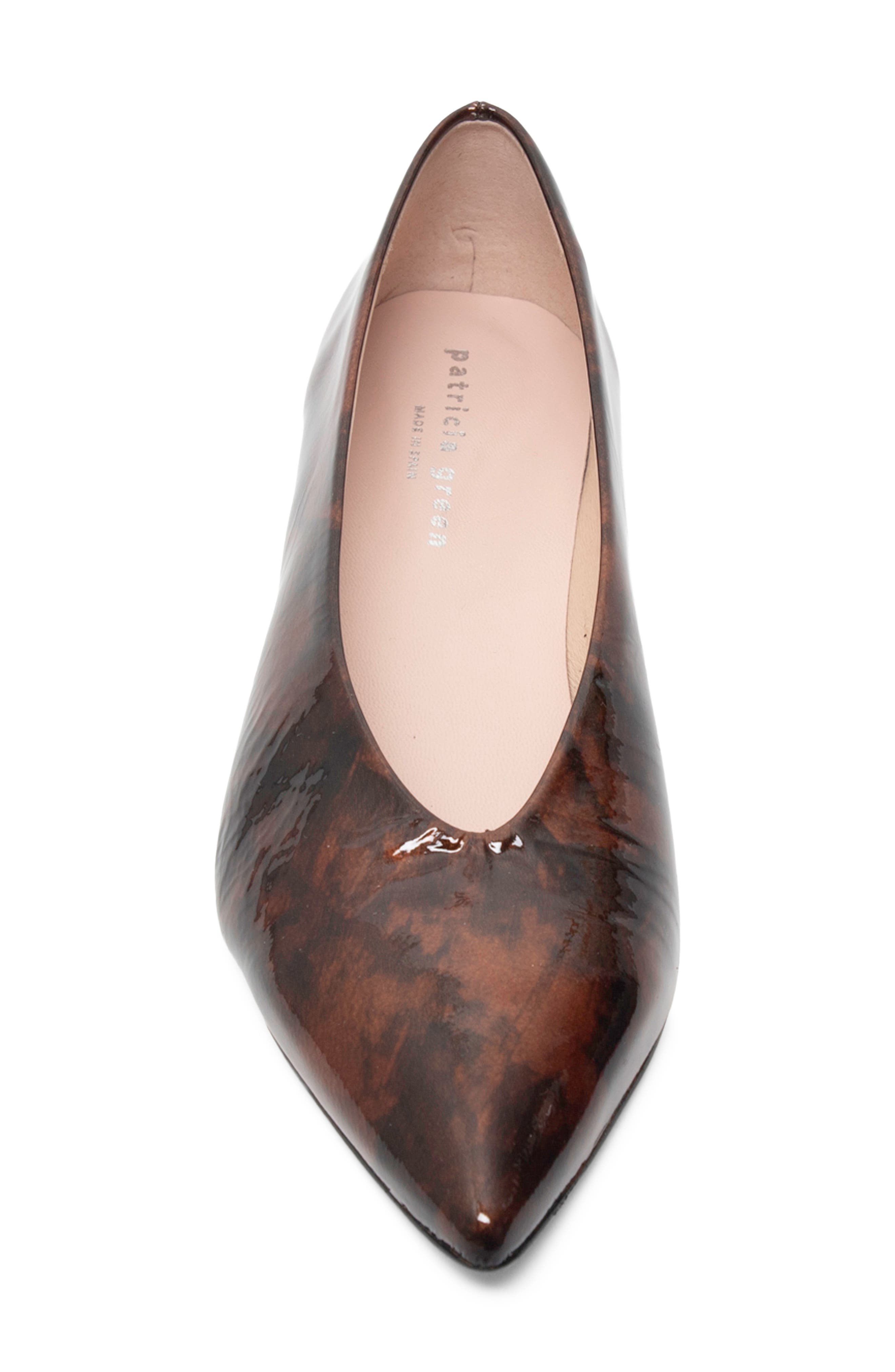 Capri Pointed Toe Flat, Alternate, color, TORTOISE PATENT