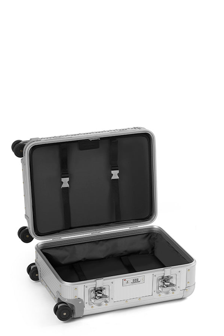 Bank S Spinner 55M Suitcase, Alternate, color, Moonlight Silver