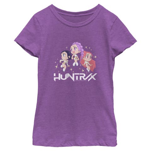 Girl's KPop Demon Hunters Chibi Trio Huntrix  Graphic T-Shirt