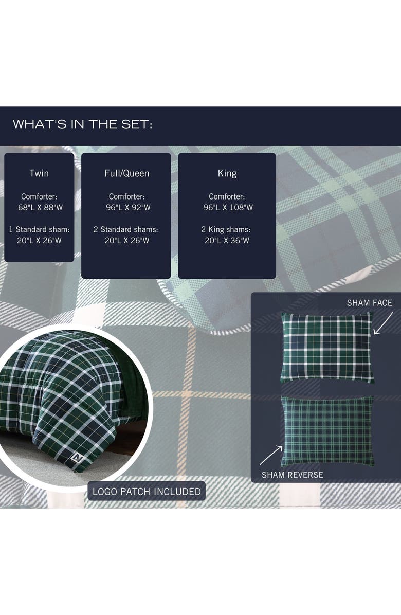 Nautica Northsail Plaid Comforter & Pillow Sham Set, Alternate, color,