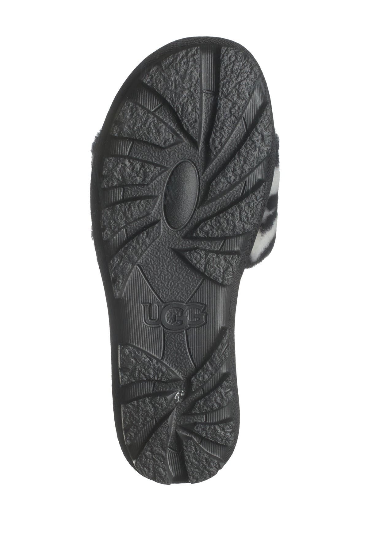 UGG<sup>®</sup> Cozette Zebra Genuine Shearling Slipper, Alternate, color, 